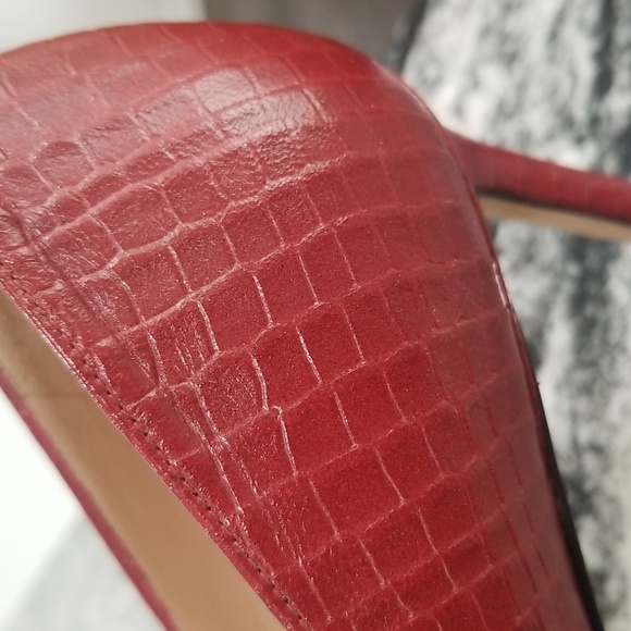 Stuart weitzman red croc heels - Picture 6 of 13